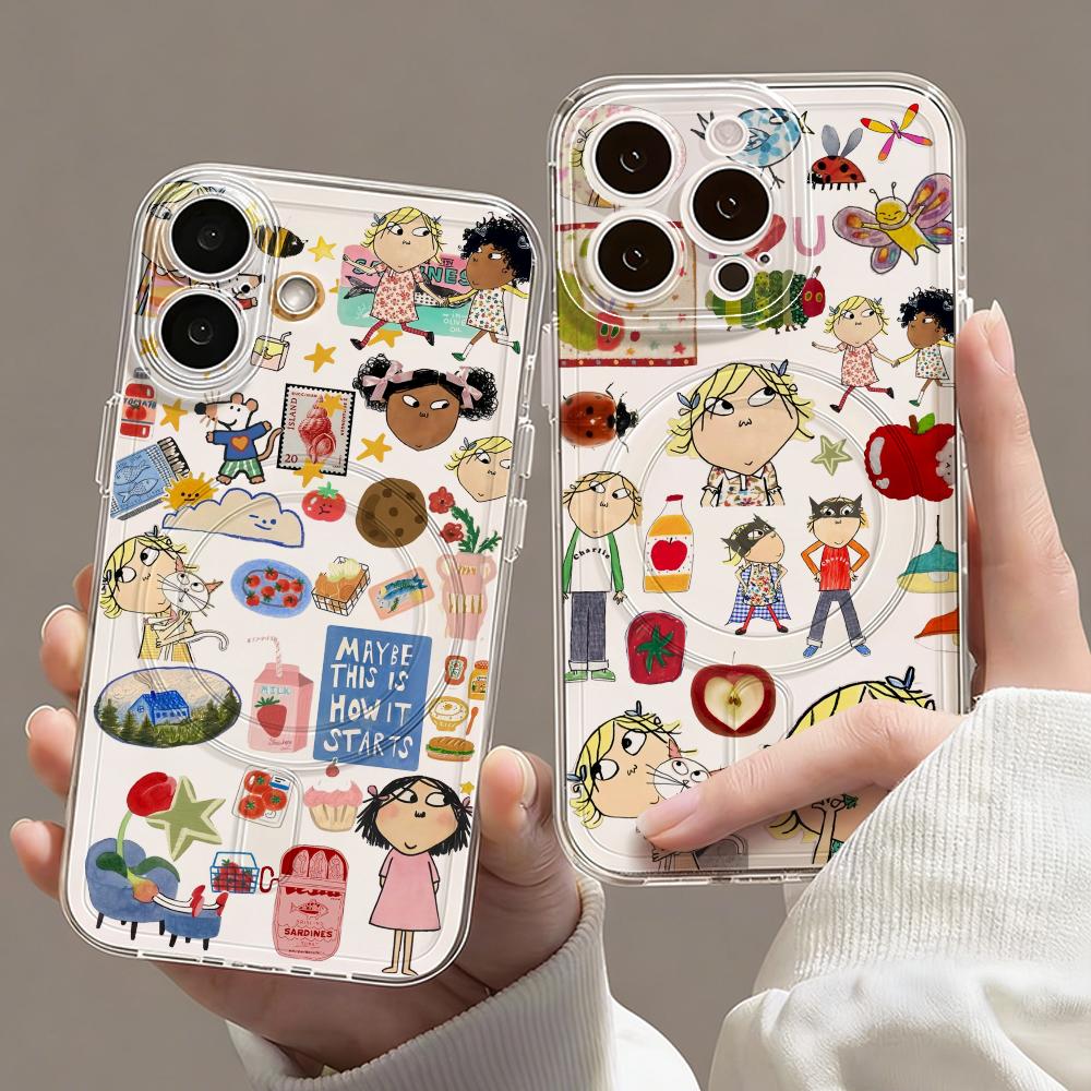 Computer Case - Cartoon C-Charlie und Lola Handyhülle Magnetische