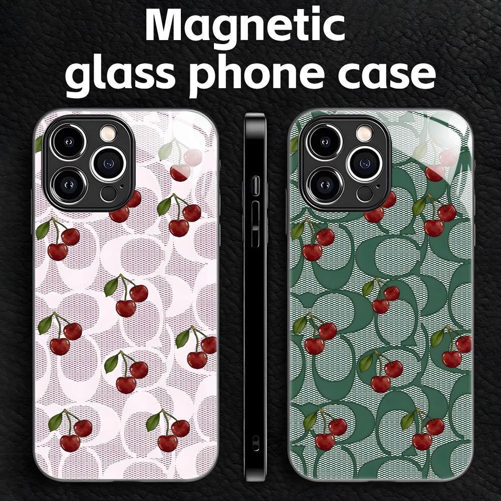 Computer Case - Cherry Luxus-Muster Handyhülle für iPhone 18