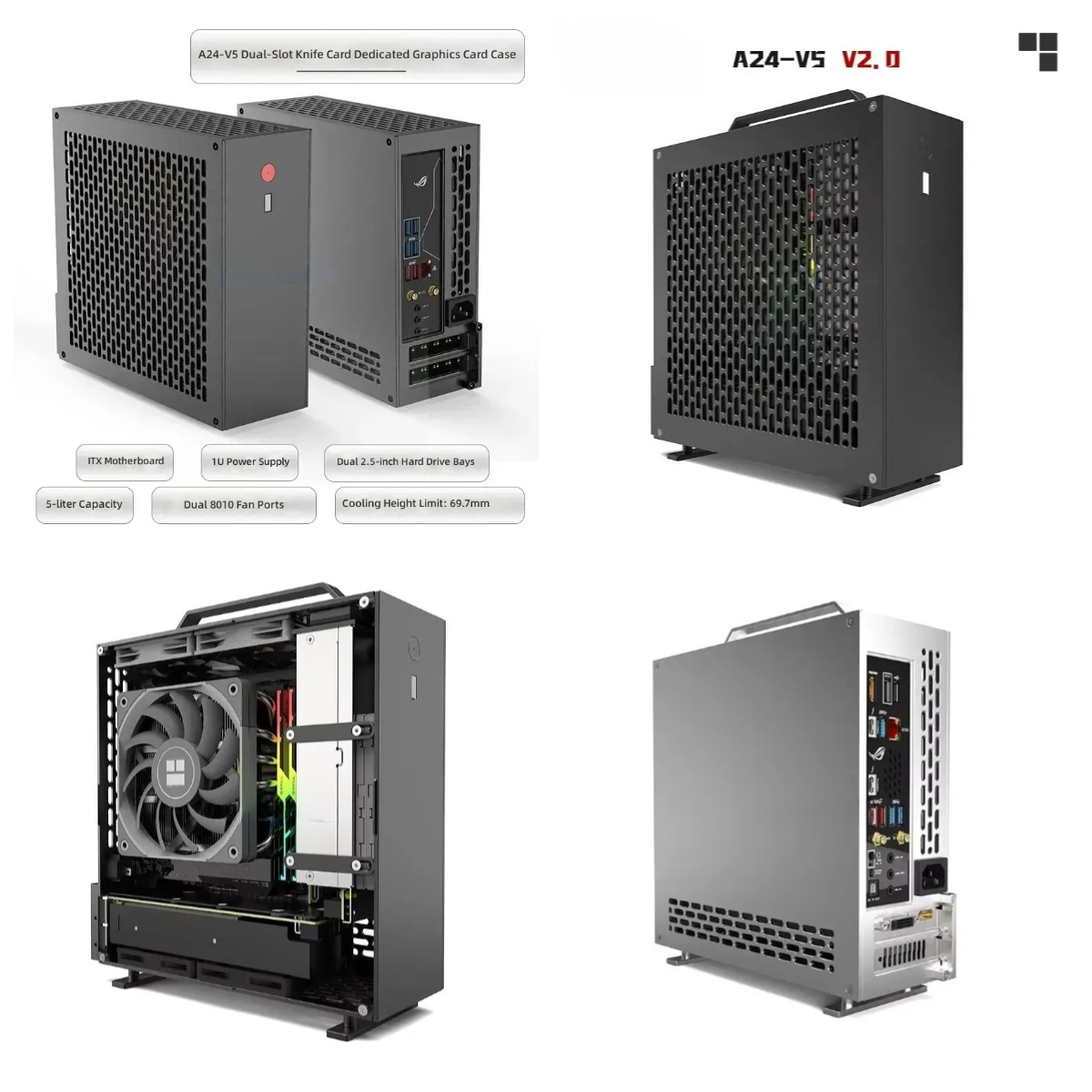 Pc Chassis - 5 Liter Mini A24-V5 2.0 Dual-Slot