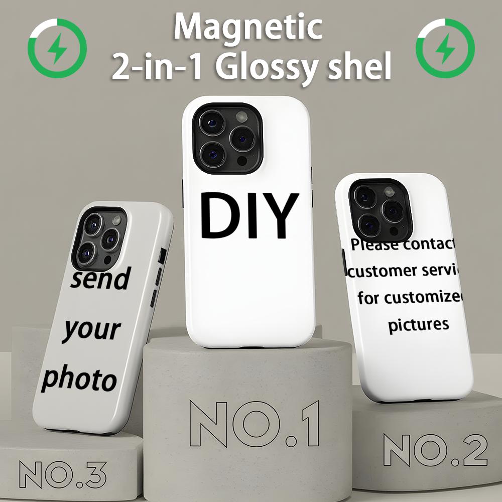 Mini Pc Case - heheh Handyhülle Magnetisch 2-in-1 Glänzende Schale