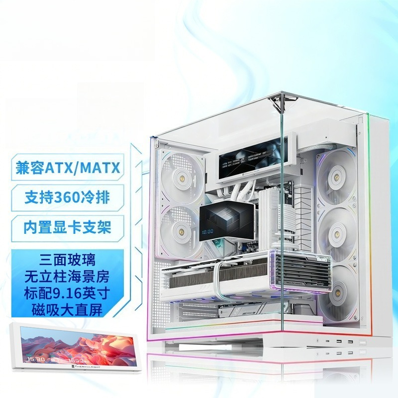 Weißes Panorama-Dreifach-Hartg – Pc Chassis Bewertung und Preis